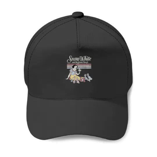 Discover Disney Snow White Critters  Stripe Graphic TShir Baseball Caps