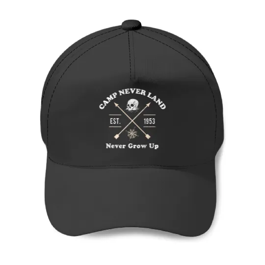 Disney Peter Pan Camp Never Land Est. 1953 Never Grow Up Baseball Caps