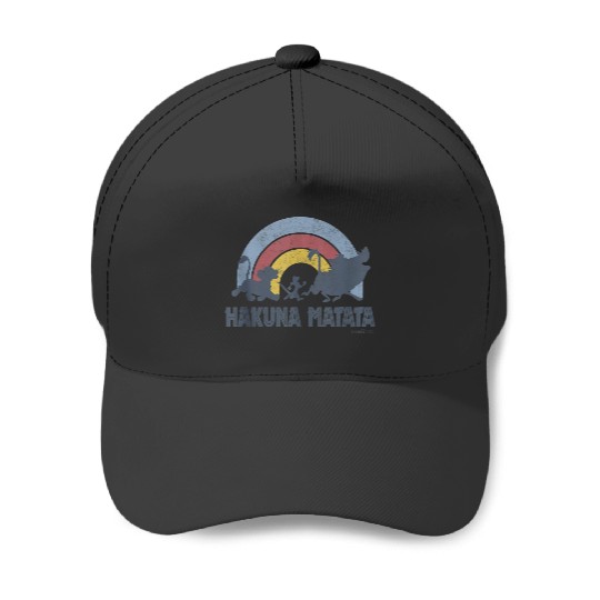Disneyss The Lion King Hakuna Matata Distressed Rainbow Logo Baseball Caps