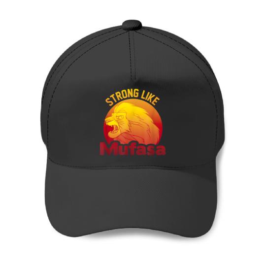 Disneyss The Lion King Strong Like Mufasa Sunset Logo Baseball Caps