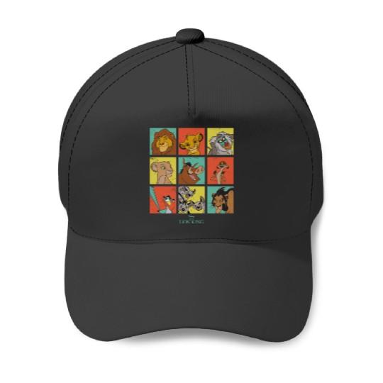 Discover Disneyss The Lion King Characters 90s Grid Baseball Caps