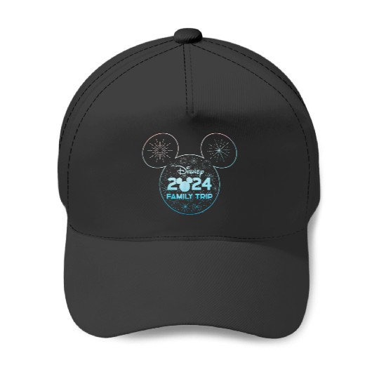 Disney Mickey Mouse Icon Fireworks Vacation Family Trip 2024 Baseball Caps