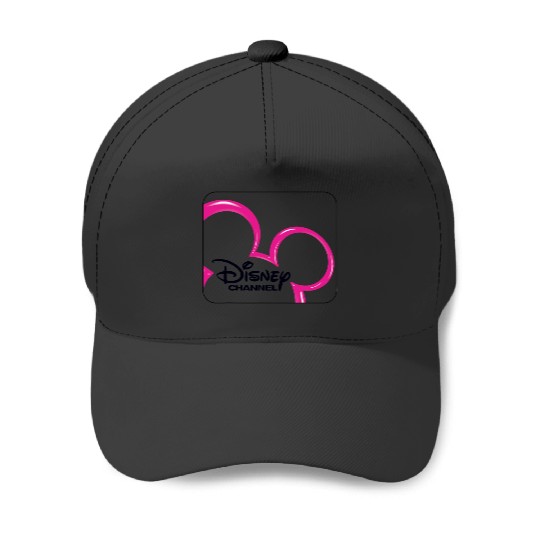 Disney Channel  Mickey Mouse Pink Retro 2000s Logo Baseball Caps