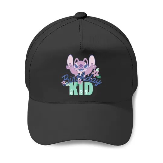 Kids Disney Lilo Stitch Birthday Kid Angel Floral Youth Baseball Caps