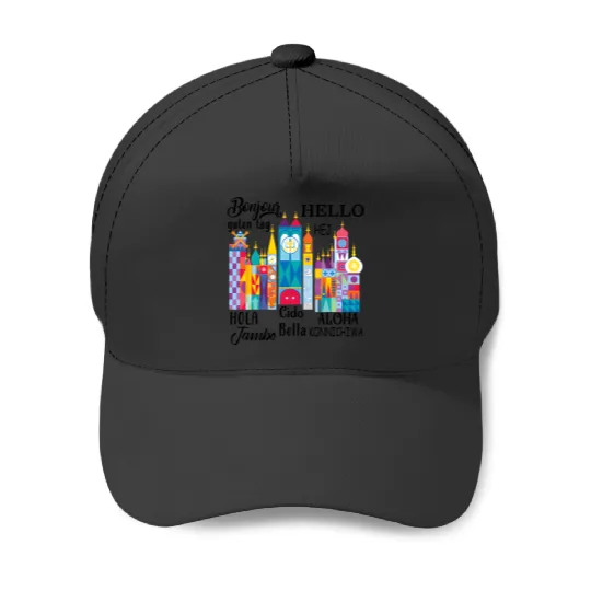 It's a Small World Baseball Caps, Disney Baseball Caps, Disney Small World, Many Languages Baseball Caps