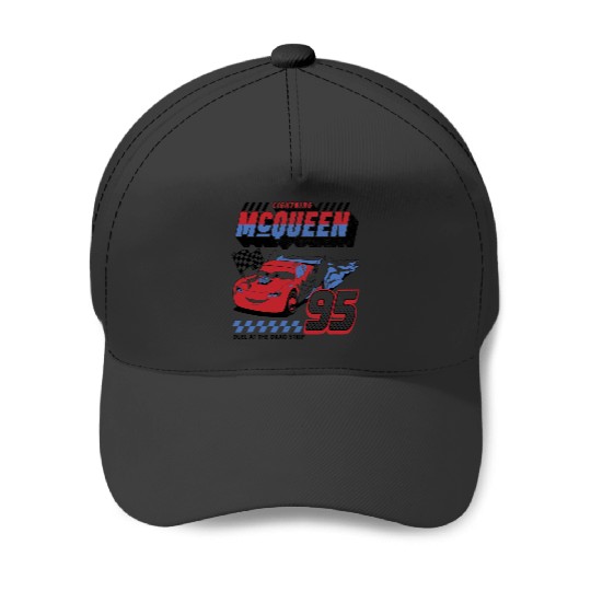 Discover Disney Pixar Cars Lightning McQueen Americana Car Race Baseball Caps