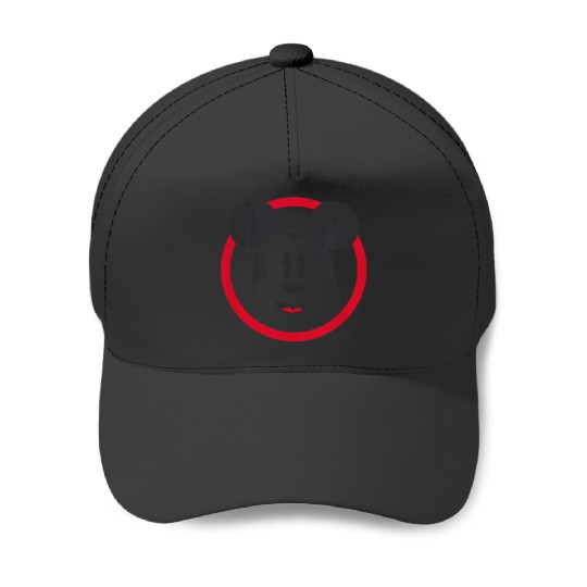 Amazon Essentials Disney Smiling Mickey In Red C Baseball Caps