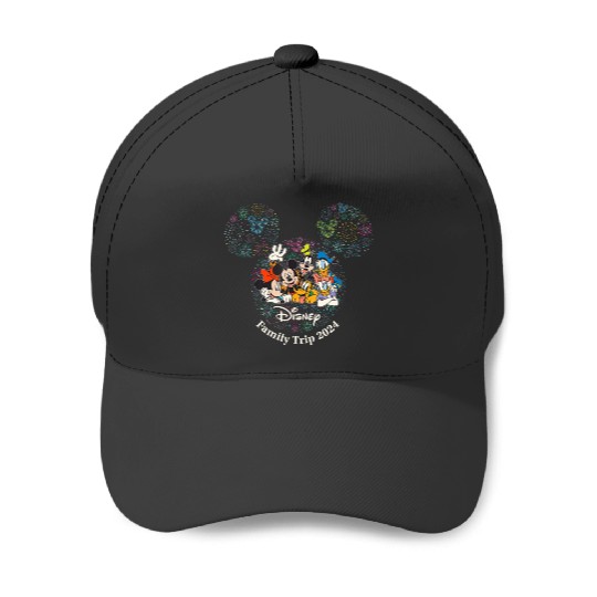 Disney Mickey Friends Fireworks Vacation Family Baseball Caps