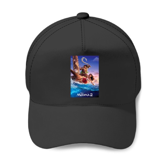 Discover Disney Moana 2 Set Sail  Movie Teaser Poster & Logo Baseball Caps