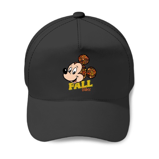 Disney Mickey Mouse Fall Vibes Autumn Leaves Baseball Caps