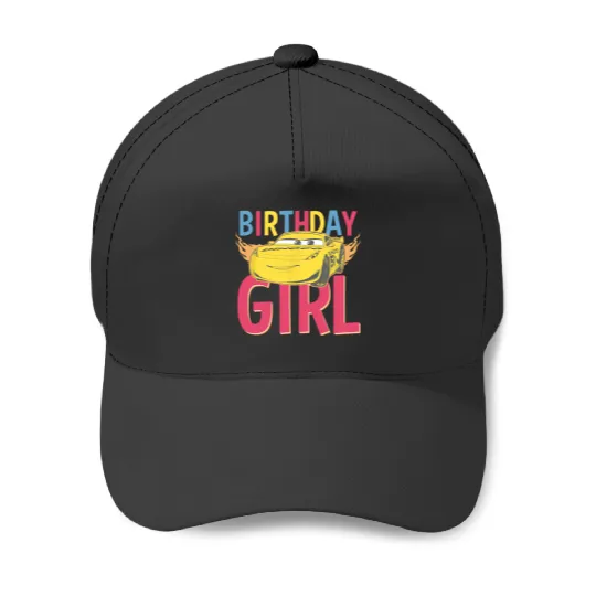 Discover Disney Pixar Cars 2 Lightning McQueen Birthday Girl Logo Baseball Caps