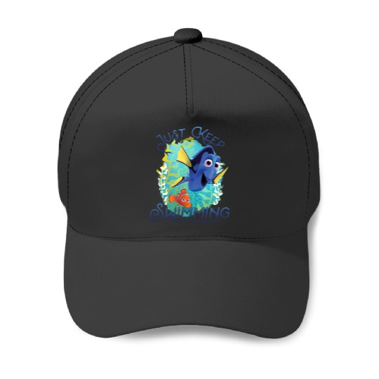 Disneyss Pixars Finding Dory Just Keep Swimming Ocean Logo Baseball Caps