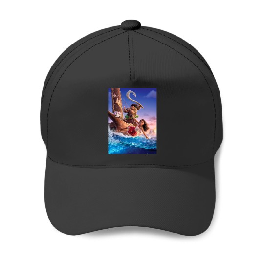 Disney Moana 2 Ocean Adventure  Movie Teaser Poster Baseball Caps
