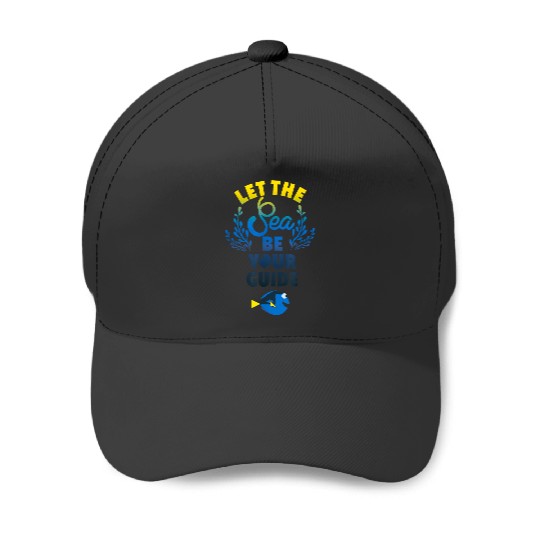 Disneyss Pixars Finding Dory Let The Sea Be Your Guide Logo Baseball Caps