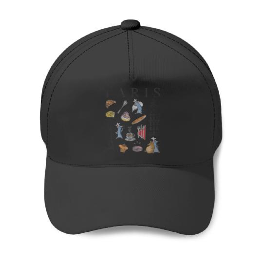 Disney Pixar Ratatouille Paris Food Places Collage Baseball Caps