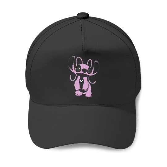Disney Lilo & Stitch Valentine's Day Angel Portrait Premium T-Shirt Baseball Caps