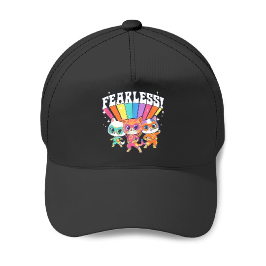 Disney Superkitties Su purr Charged Fearless Group Shot Baseball Caps