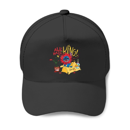 Disney 100 Stitch in Costume The Lion King All Hail the King T-Shirt Baseball Caps