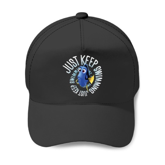 Disneyss Pixars Finding Dory Just Keep Swimming Big Chest Logo Baseball Caps