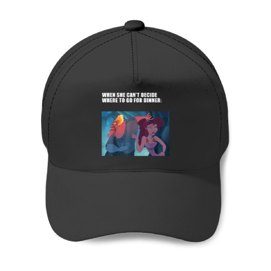 Disney Villains Valentines Day Hades Megara Dinn Baseball Caps