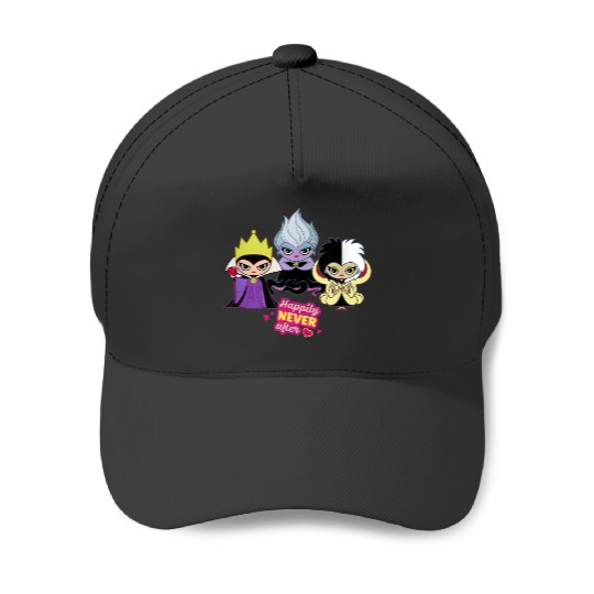 Disney Villains Queen Ursula Cruella Happily NEV Baseball Caps