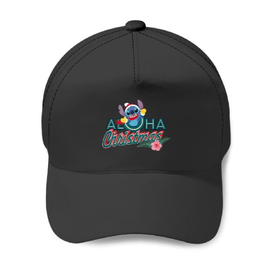 Disney Stitch Aloha Christmas Holiday Baseball Caps