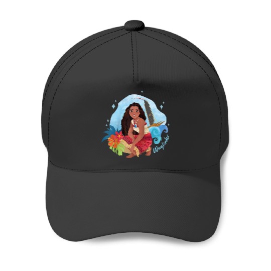 Disney Moana 2 Island Art Wayfinder Moana Raglan Baseball Tee Baseball Caps