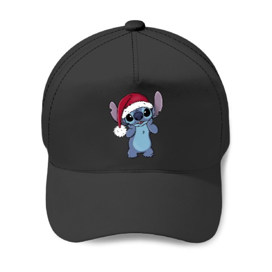 Disney Lilo Stitch Christmas Santa Hat Stitch Portrait_2 Merry Christmas 2024 Baseball Caps