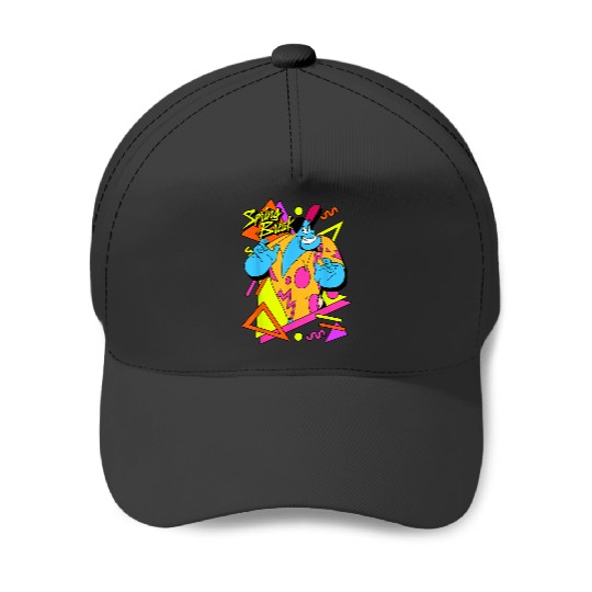 Disney Aladdin Genie Retro 90s Style Poster Baseball Caps
