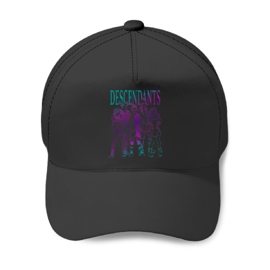 Disney Descendants Group Gradient Outline Poster Baseball Caps