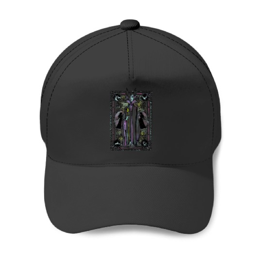 Disney Sleeping Beauty Maleficent Floral Tarot C Baseball Caps