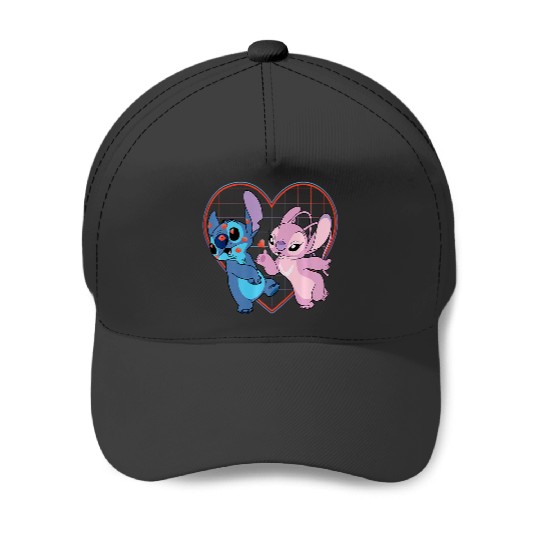 Disney Lilo and Stitch Angel Heart Kisses Premium Baseball Caps