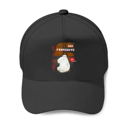 Disney Big Hero 6 San Fransokyo Baymax Kanji  Poster Baseball Caps