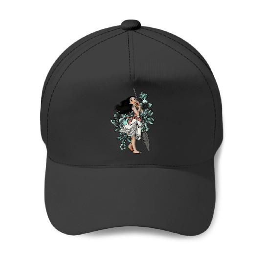 Disney Moana Tropical Floral Print Graphic Hoodie Baseball Caps