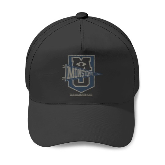 Disney Pixarss Monsters University Vintagess Collegiate MU Badge Baseball Caps