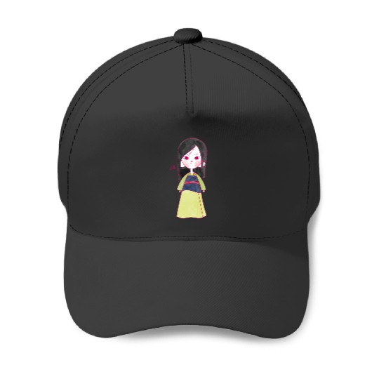 Varian Vaporwave Sticker: Disney Mulan Anime Mushu, Mulan and Mushu Baseball Caps