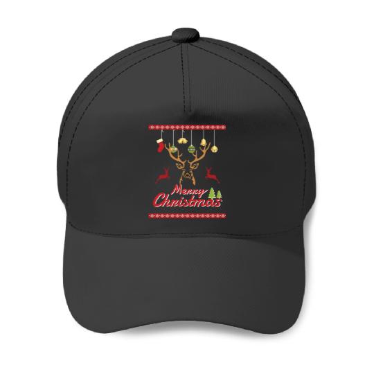 Reindeer as Ugly Christmas Artwork  : Mickey Disney Christmas, Disney Christmas Baseball Caps
