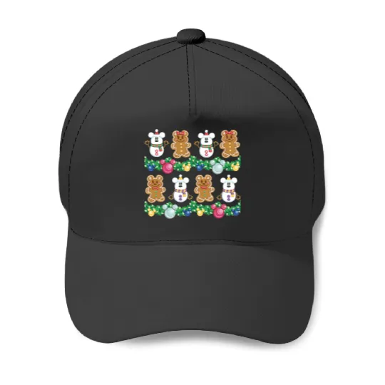 Ha-ppy H-o-liday Gingerbread   : Mickey Disney Christmas, Disney Christmas Baseball Caps