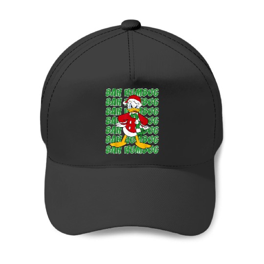 Dis.ney Donald Duck Bah Humbug Christmas Text Stack  : Mickey Disney Christmas, Disney Christmas Baseball Caps