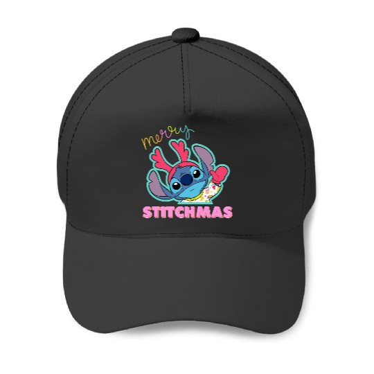 Disney Lilo Stitch Christmas Merry Stitchmas Reindeer Ears Merry Christmas Baseball Caps