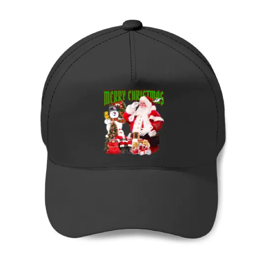 Santa Merry Christmas 90s bootleg  : Mickey Disney Christmas, Disney Christmas Baseball Caps