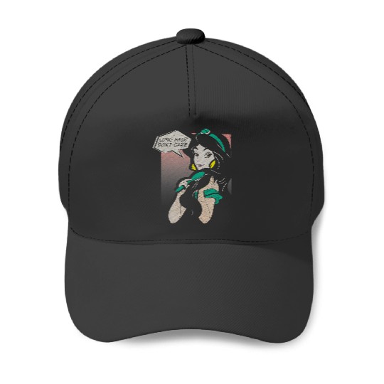 Disney Aladdin Jasmine Long Hair Dont Care Comic Portrait Baseball Caps
