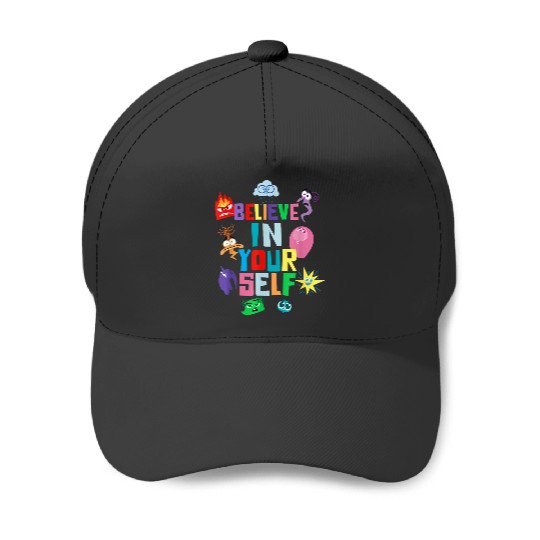 Disneyss Pixars Inside Out 2 Believe In Yourself Emotions Icons Baseball Caps