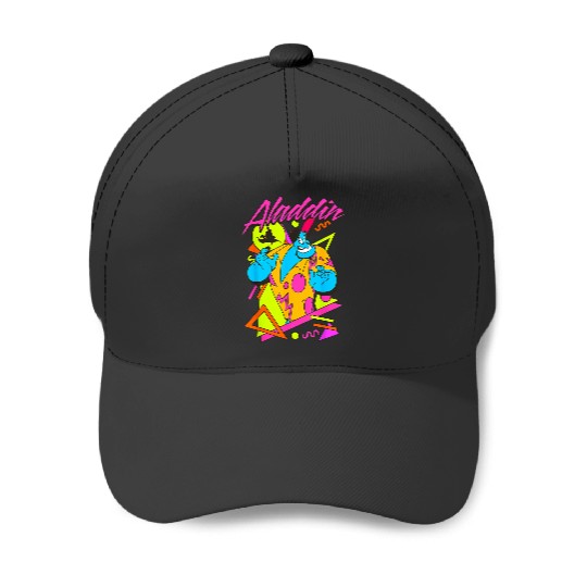 Disney Aladdin Genie Retro Abstract 90's Print Graphic Baseball Caps