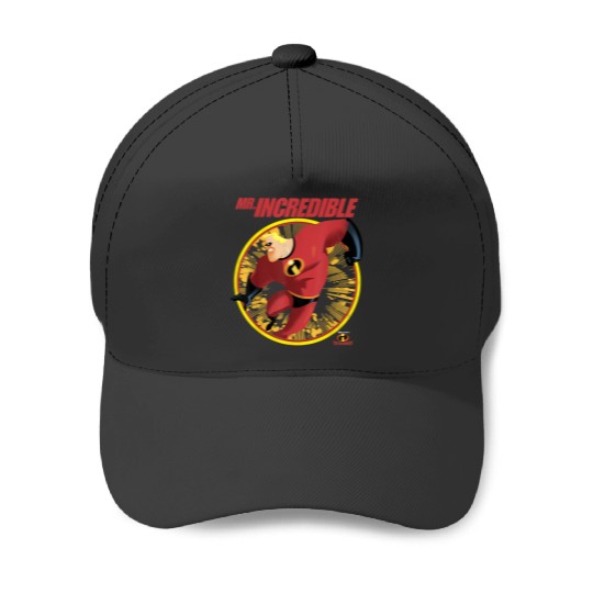 Disney The Incredibles Mr. Incredible Distressed Badge Baseball Caps