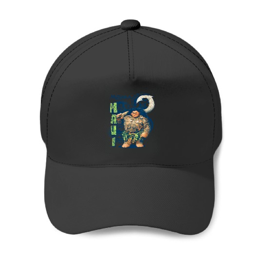 Disney Moana Maui Confident Pose Tribal Symbols Baseball Caps