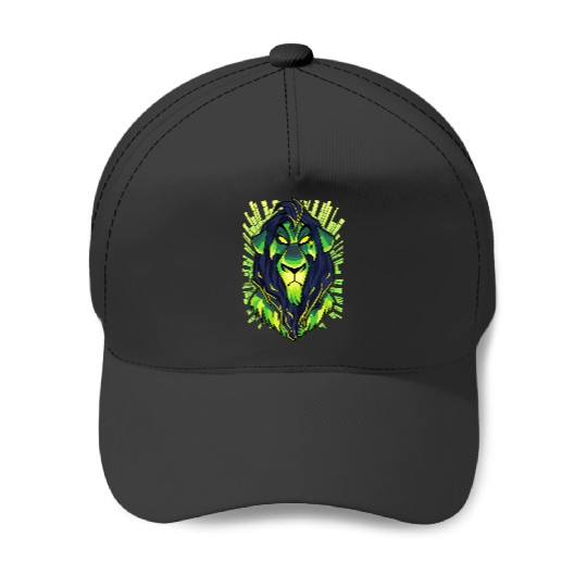 Discover Disney Lion King Scar Evil Green Geometric Graphic Hoodie Baseball Caps