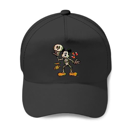 Discover Disney Mickey Mouse Trick & Treat Skeleton Costume Halloween Baseball Caps