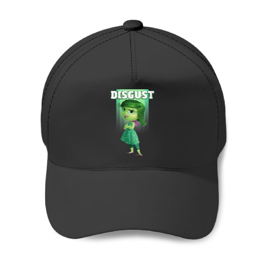 Disneyss Pixars Inside Out Disgust Green Retro Poster Logo Baseball Caps