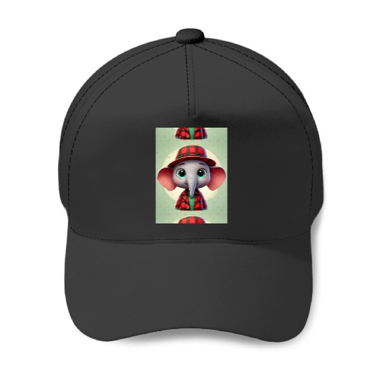 Discover Plaid Clad Elephant  , Disney Elephant Dumbo Christmas , Dumbo Christmas Baseball Caps